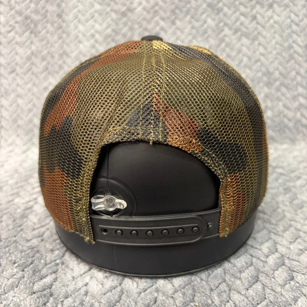 Outdoor Cap Trucker Hat Deer Buck Youth OSFA Camo Black Snapback Mesh